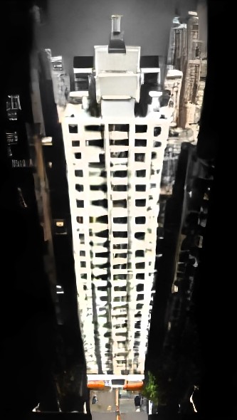 1.0× 失败 — 畸变 skyscraper