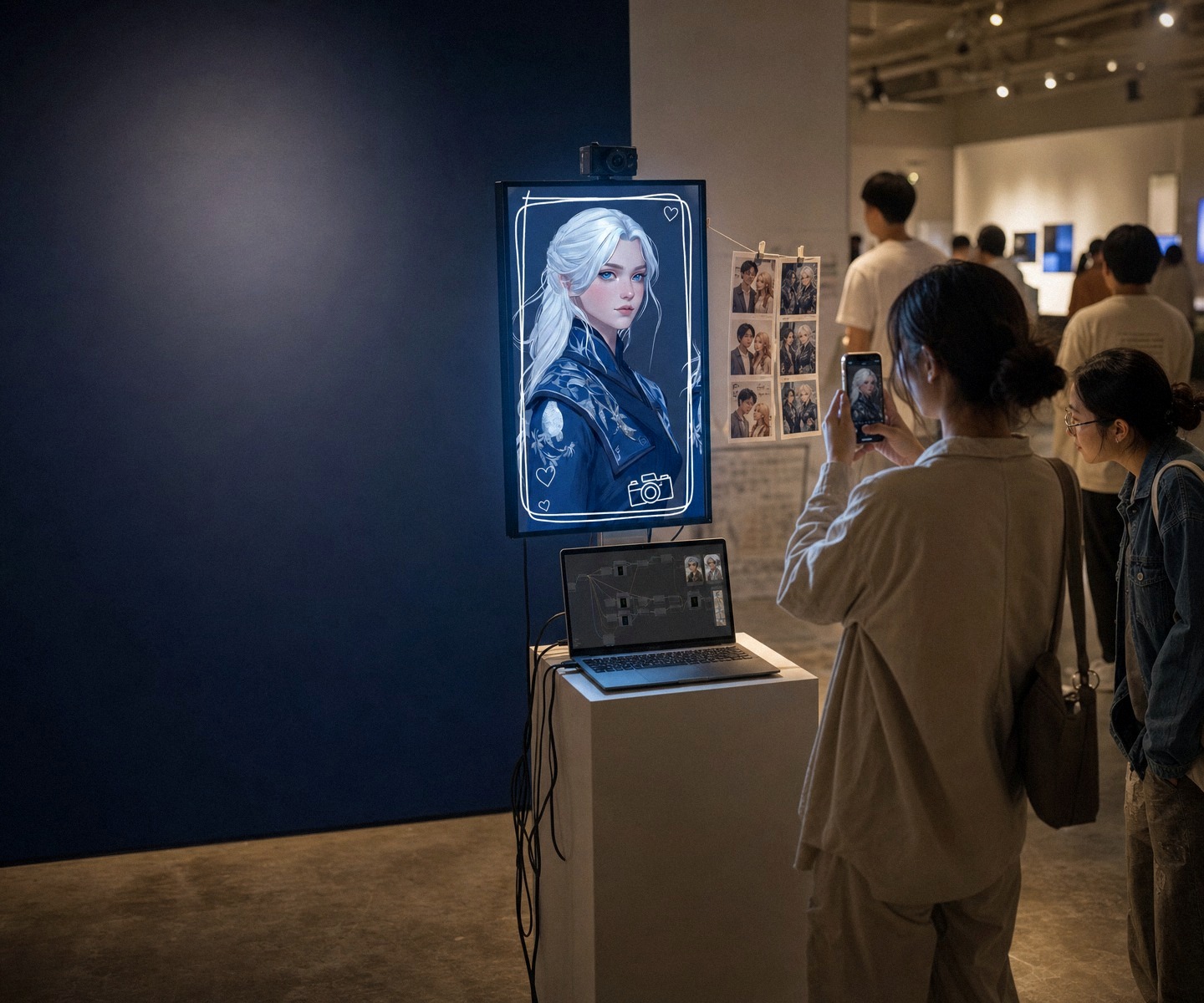 PolyU AI Photobooth 现场 — 多模型编排展台